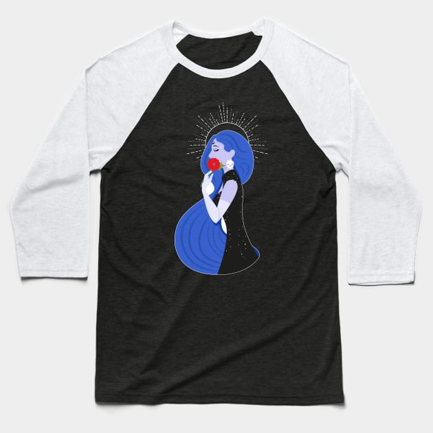 Blue evil Baseball T-Shirt by Riczdodo